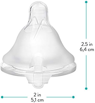 Evenflo Balance Plus wide neck nipples demonstrating the pediatric specialist approved lip resting area