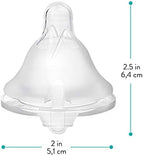 Evenflo Balance Plus wide neck nipples demonstrating the pediatric specialist approved lip resting area