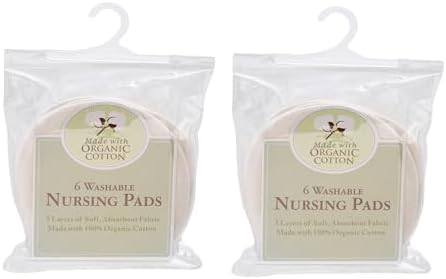 TL Care Nursing Pads Made with Organic Cotton - Soft, Breathable, Absorbent & Washable, Natural Color, 12 Count - Image 4