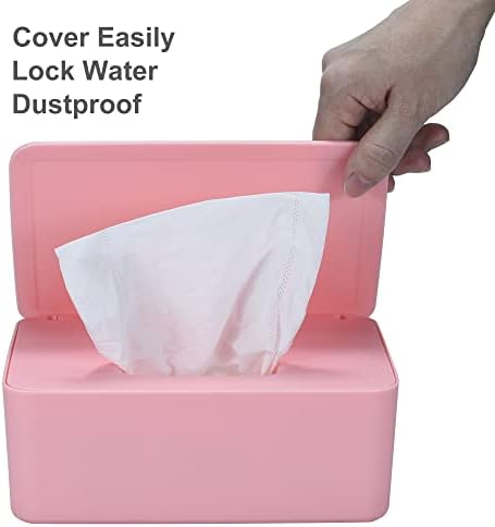 Socoman pink wipes container on changing table