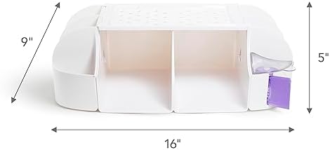 Top view of Munchkin Diaper Duty Organizer showing flat surface for wipe warmer