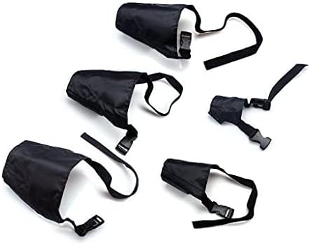 Ewinever adjustable breathable dog muzzles front view of five piece pack