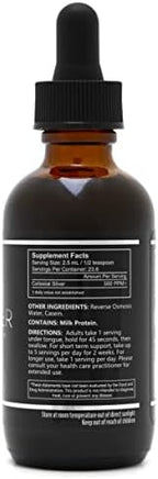 Super Silver extra strength liquid supplement dropper cap close up