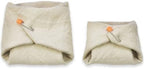 Demonstration of the customizable folding layout for the OsoCozy reusable baby diapers.
