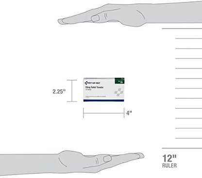 Portable medicated swabs for hikers and campers for immediate sting care