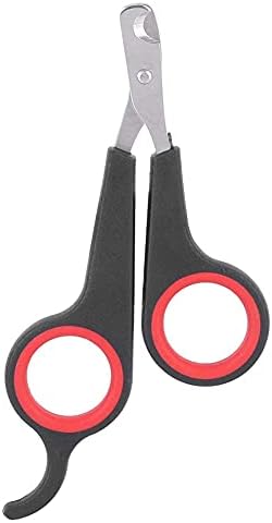 Close up view of the sharp stainless steel blades on the bird grooming tool accessory.