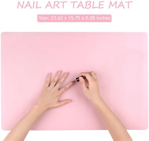 Waterproof nail art desk pad protecting salon workspace