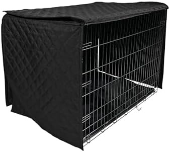 Anxiety reducing 4Knines quilted kennel protector fully enclosed for pet privacy