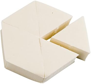 Six pieces of triangular beige latex cosmetics applicators for foundation and concealer