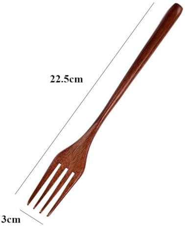 Close up of Fydun wooden fork tines and natural wood grain