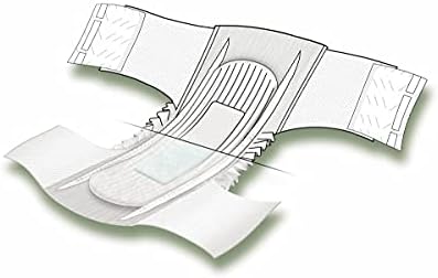 Back panel view of FitRight disposable briefs emphasizing the extended backside coverage design