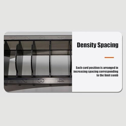 Luxylei plastic storage case organizer for electric clippers showing close up of the ten separate slots