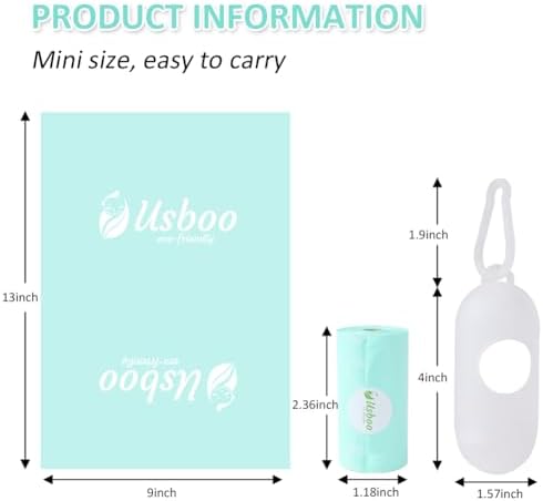 USBOO leak-proof diaper disposal bags roll close-up detail