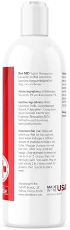 Pet MD authentic imported USA grooming shampoo for horses and dogs