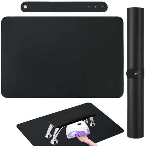 Bravikerly nail art table mat black front view