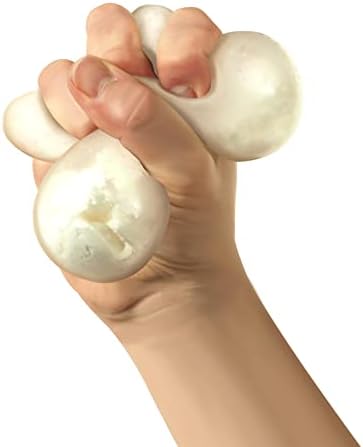 The packaging details of the authentic Schylling NeeDoh Snowball crunch fidget toy.