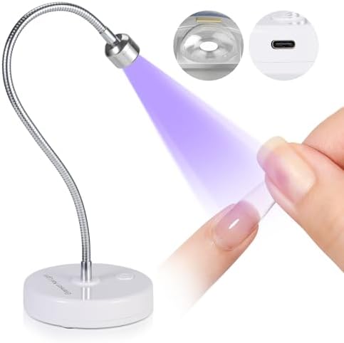 Saviland gooseneck UV light for gel nails front view on tabletop setup