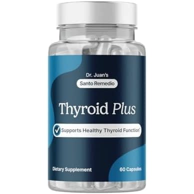 Santo Remedio Thyroid Plus front view bottle for metabolism support