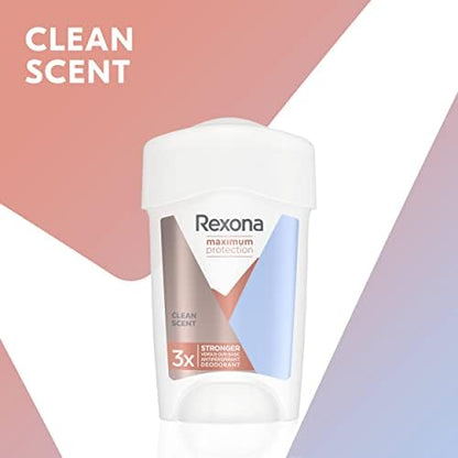 Rexona Trisolid technology underarm cream deodorant for women back label instructions