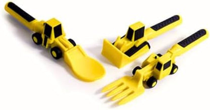 Constructive Eating Plate and Utensils Set - USA-Made Toddler Dinnerware with Divided Plates (Construction) - Image 5