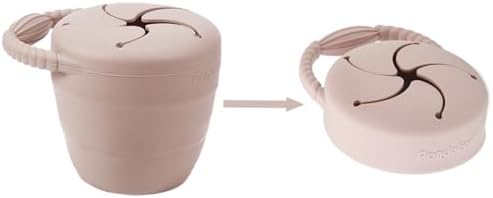 Silicone sippy cup and snack container for toddlers