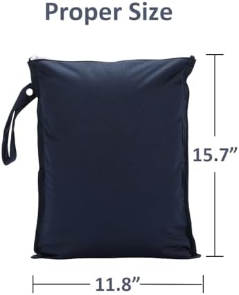 Waterproof Travel Wet Dry Bag for Baby Cloth Diapers, Swimsuit, Pump Parts, Pool, Gym Clothes, Toiletry, Strap to Stroller, Daycare,Food Storage and Wet Clothes P15-U - Image 6