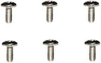 Close up view of stainless steel replacement clipper blade screws