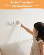 Close up of TrusTot baby proofing cover in electrical socket