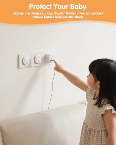 Close up of TrusTot baby proofing cover in electrical socket