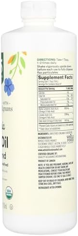 365 By Whole Foods Market Organic High Lignan Flaxseed Oil pour spout feature