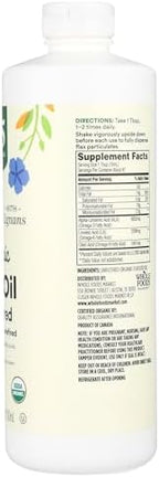 365 By Whole Foods Market Organic High Lignan Flaxseed Oil pour spout feature