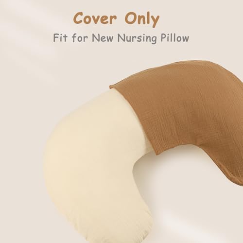Hooyax nursing pillow cover showing invisible zipper detail
