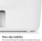 Side view of OXO Tot Perfect Pull Wipes Dispenser Gray
