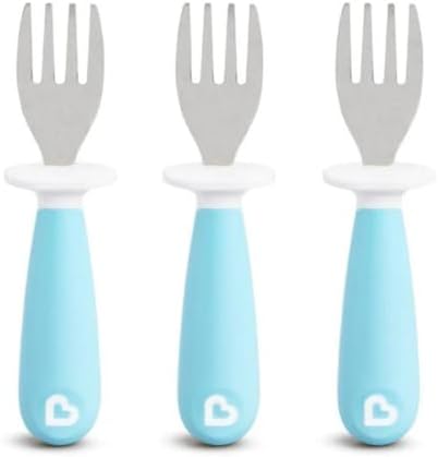 Close up of Munchkin toddler fork stainless steel tip