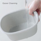Close up of KÜB potty detachable bowl and splash guard
