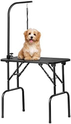 Yaheetech foldable pet dog grooming table front view