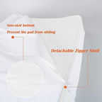 Bbjixiang white quilted baby diaper changing pad surface