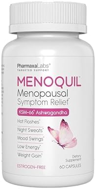 Menoquil menopause supplement label showing ingredients