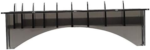 Close up view of the medium hard plastic structure designed for protecting hair cutting accessories from damage