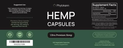 Phytokann natural stress support capsules container side view