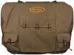 Top angle view focusing on the reinforced dual carry handles of the medium size insulated crate shell.