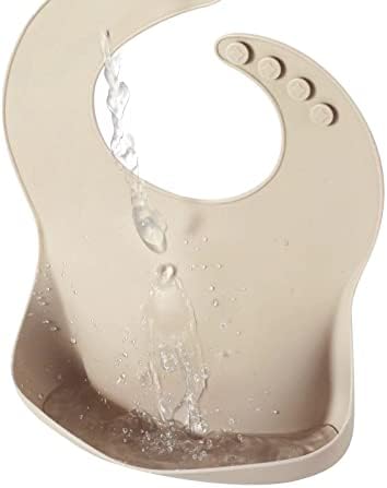 Toddler wearing PandaEar silicone feeding bib