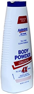 Talc-free Ammens original formula bottle for heat rash treatment