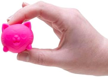 Side view highlighting the velvety texture and premium thermoplastic rubber material of the kitten toys.