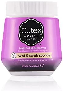 Cutex Twist and Scrub Remover travel-friendly sponge jar