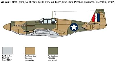 Side profile view of the unboxing contents for the 1:72 scale military airplane model.