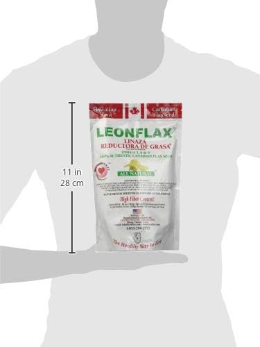 Authentic Canadian flaxseed powder mix with omega 3 6 9 fatty acids close up view