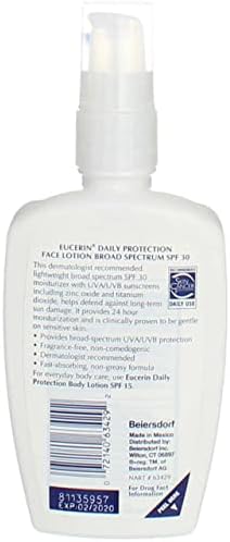 Daily facial lotion with broad-spectrum SPF 30 for sensitive skin dermatologist recommended