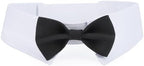 Close up of Segarty adjustable black bow tie collar fabric