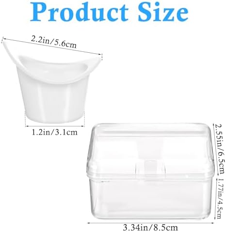 Reusable silicone eye rinse kit with transparent storage case for travel.